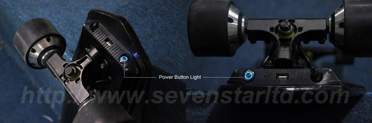 Dual-motor Three-speed-mode Electric Skateboard with Atmosphere Lights and Headlights